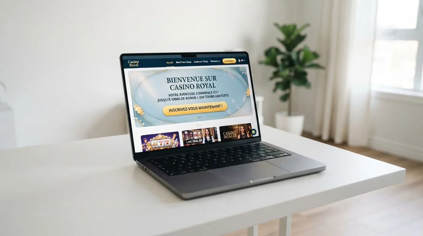 L'interface d'un casino en ligne récemment lancé affichant une bannière de bienvenue destinée aux nouveaux joueurs français.